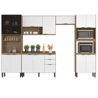 Cozinha Completa Modular 6 pçs Composição 1 Amêndola Branco - 4