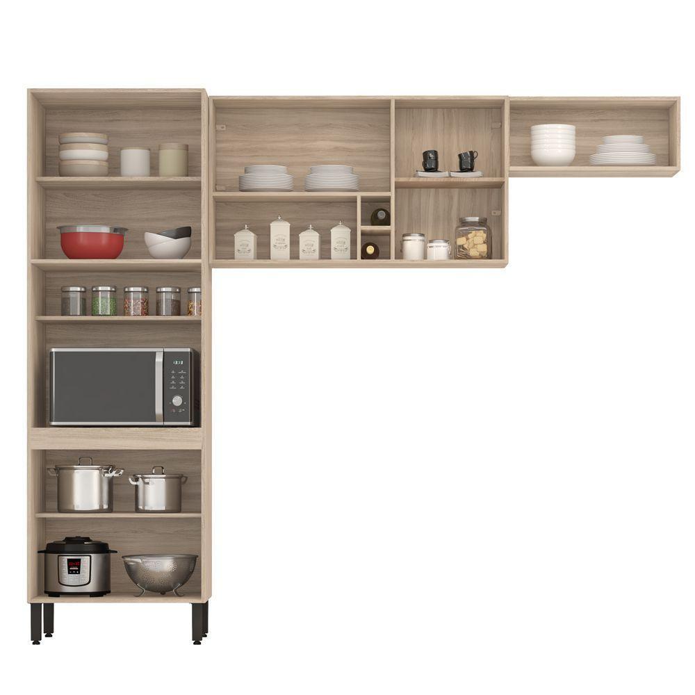 Cozinha Completa Modular 3 Peças Composição 7 Grafito Fi0007 - 3