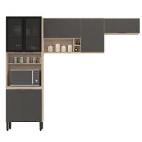 Cozinha Completa Modular 3 Peças Composição 7 Grafito Fi0007 - 10