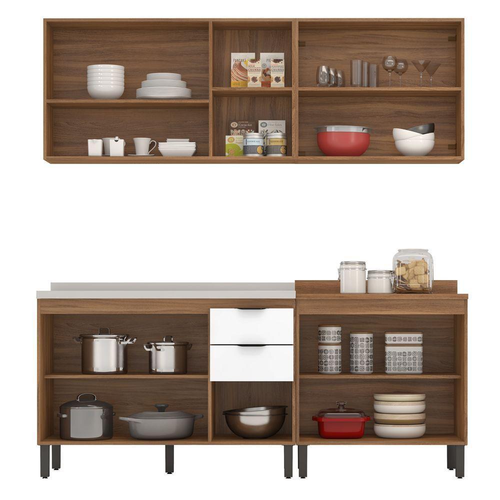 Cozinha Completa Modular 4 Peças Composição 8 Branco Fi0008 - 3