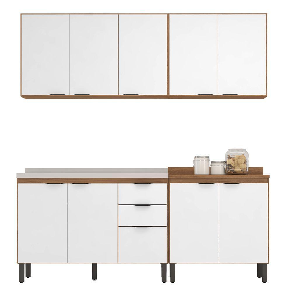Cozinha Completa Modular 4 Peças Composição 8 Branco Fi0008 - 4