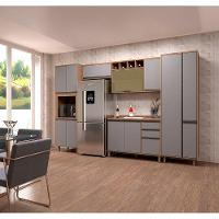 Armário De Cozinha 5 Peças Com Tampo Vanilla Com Cinza - 1