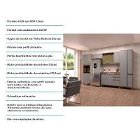 Armário De Cozinha 5 Peças Com Tampo Vanilla Com Cinza