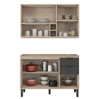 Cozinha Completa Modular 2 Peças Composição 11 Touch Grafito - 3