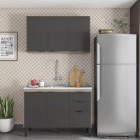 Cozinha Completa Modular 2 Peças Composição 9 Touch Grafito - 2