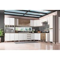 Cozinha Modulada Completa 16 Peças Branco Com Vidro Reflecta - 1