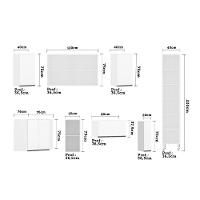 Cozinha Modulada Completa 16 Peças Branco Com Vidro Reflecta - 5