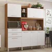 Cozinha Compacta Select 6 Portas 2 Gavetas Amêndola Branco
