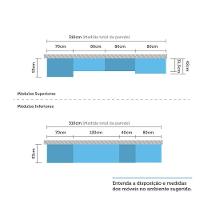 Armário De Cozinha 7 Peças Com Tampo Vanilla Com Connect - 5