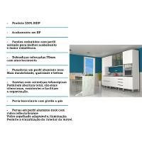 Cozinha 6 Pçs Sem Tampo De 120 Branco Vidro Branco Com Concreto - 5