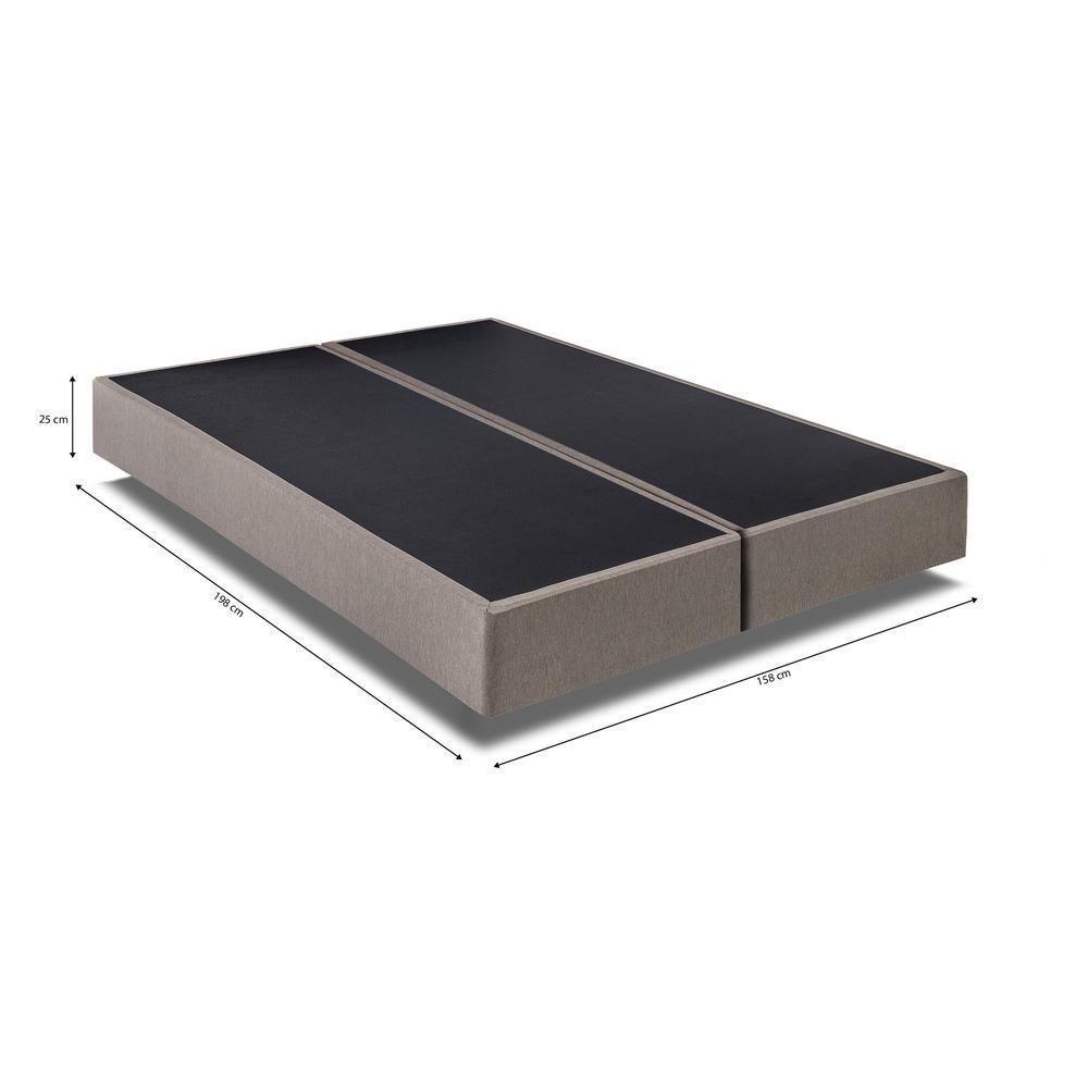 Base Sommier Box Bipartido Queen (158x198x25) Kappesberg Cr35173 Bege Bege Claro - 2