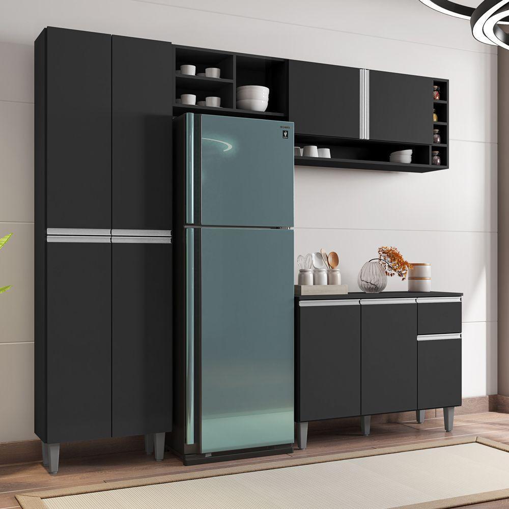 Cozinha Completa Modulada 5 Peças Preto Fosco - 4
