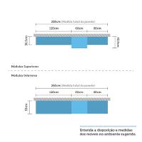 Armário De Cozinha 8 Peças Com Tampo Crema Com Cinza - 9
