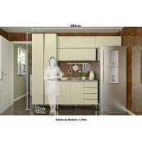 Armário De Cozinha 4 Peças Sem Tampo Crema Com Kashmir - 11