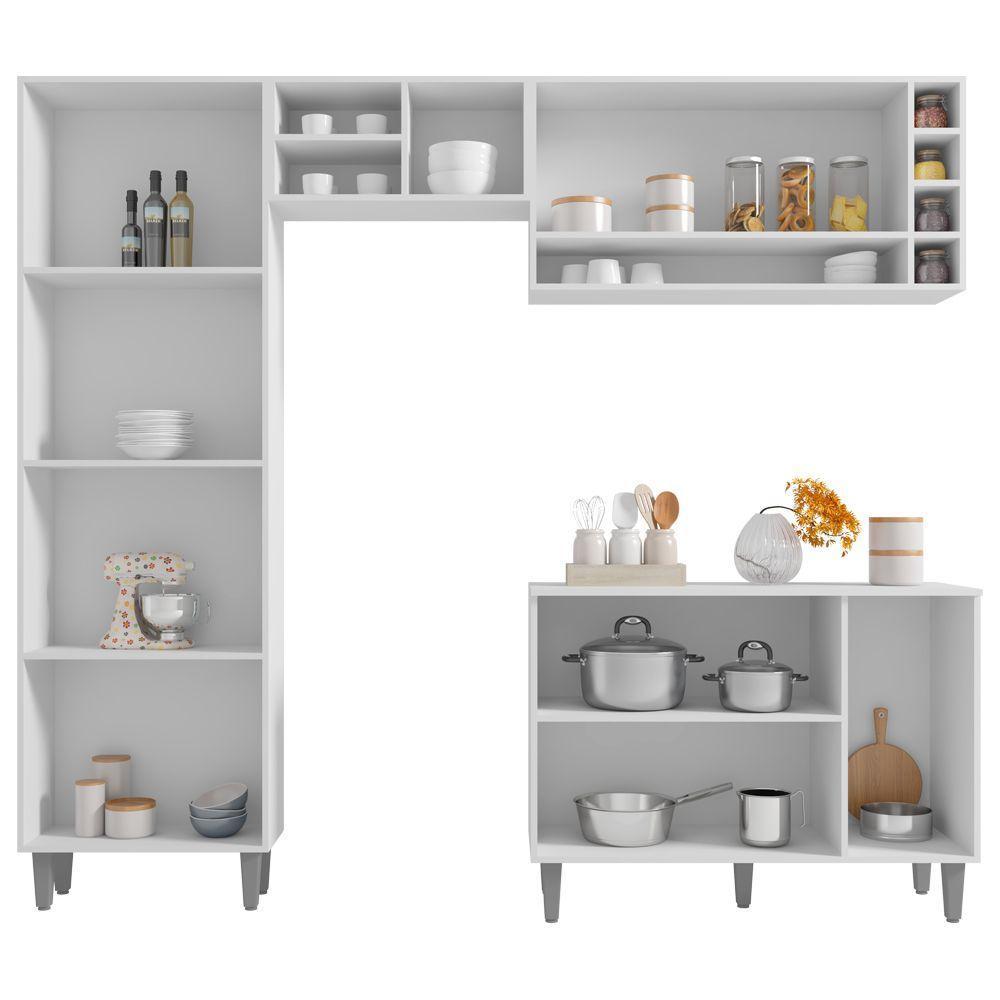 Cozinha Completa Modulada Vanessa 5 Peças Branco - 2