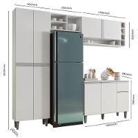 Cozinha Completa Modulada Vanessa 5 Peças Branco - 7