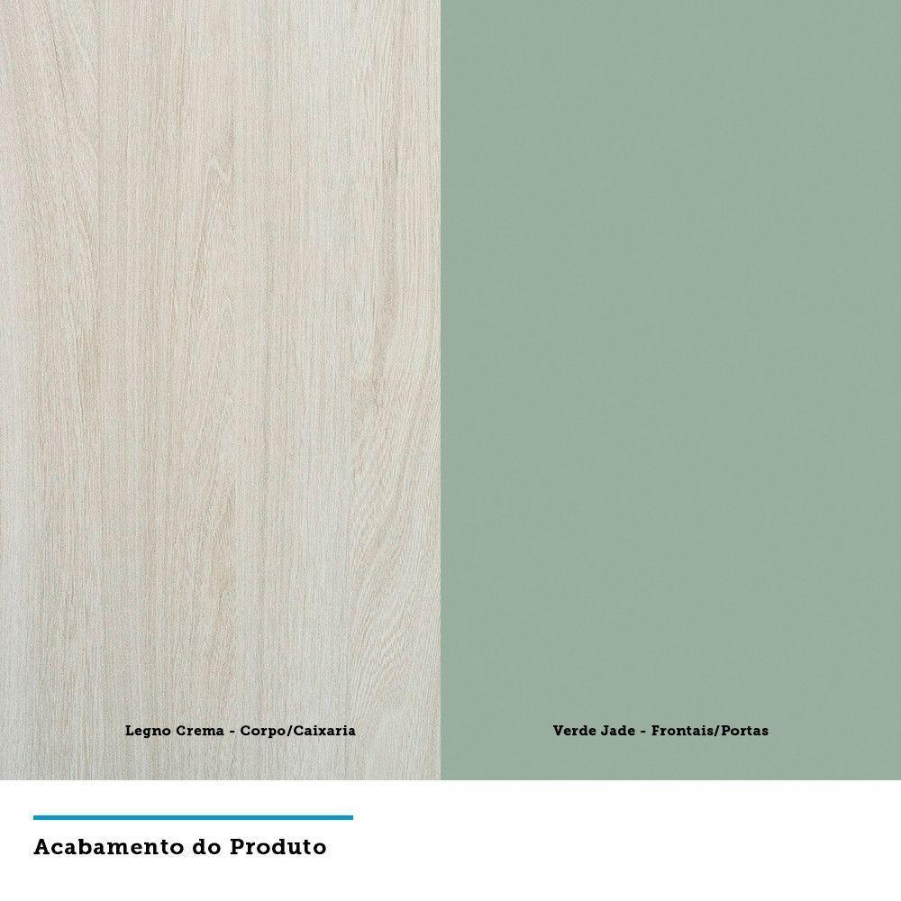 Armário De Cozinha 7 Peças Com Tampo Crema Com Verde - 2