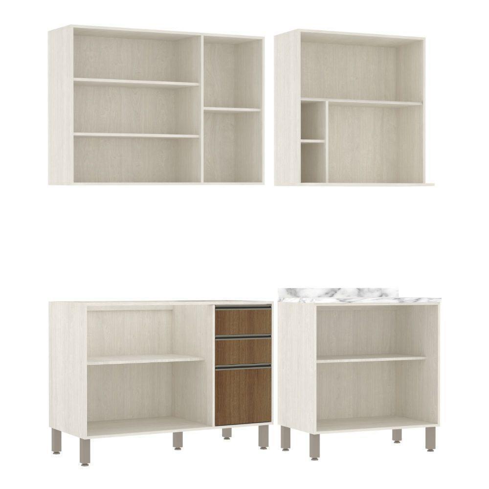 Cozinha 4 Pçs Com E Nicho Pátina Ff Com Avelã Ff - 7