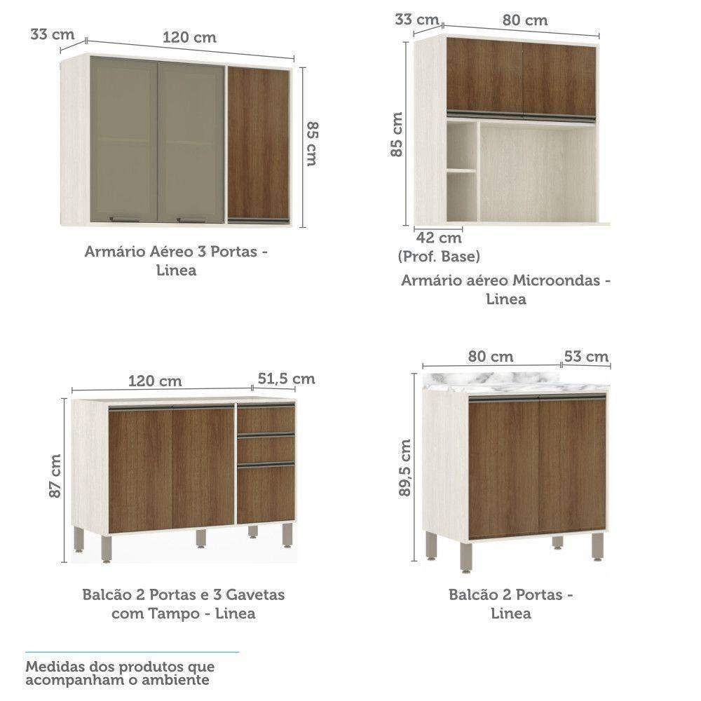 Cozinha 4 Pçs Com E Nicho Pátina Ff Com Avelã Ff - 10