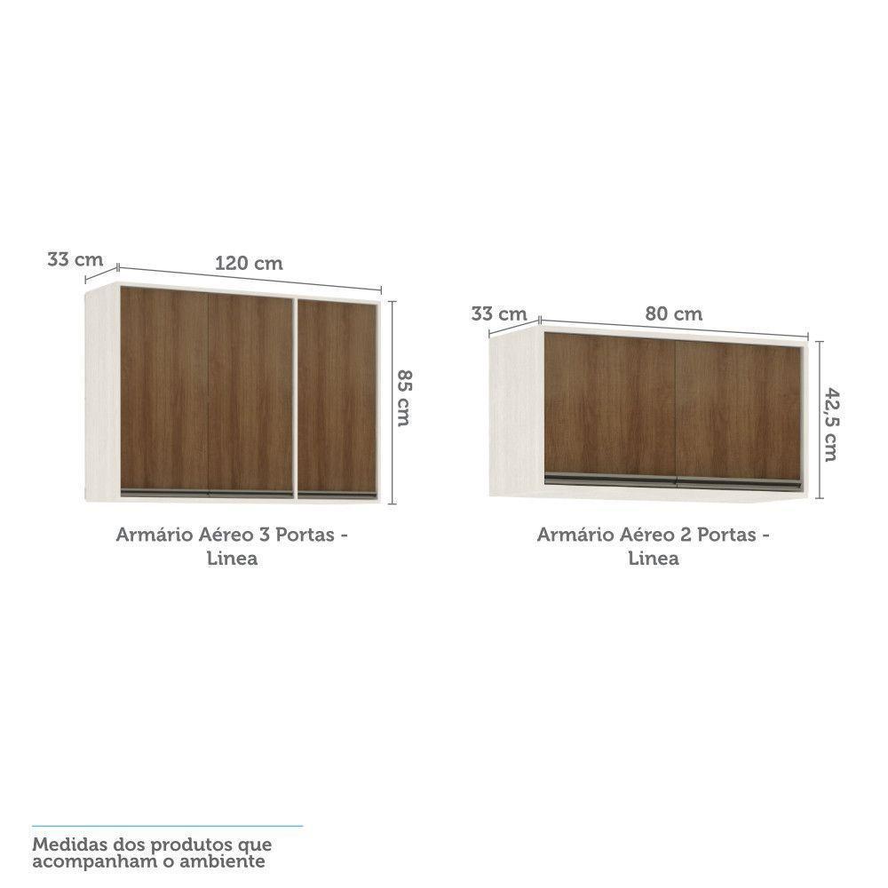 Cozinha 4 Pçs C/Nicho Armários E Balcões Pátina C/Avelã - 4