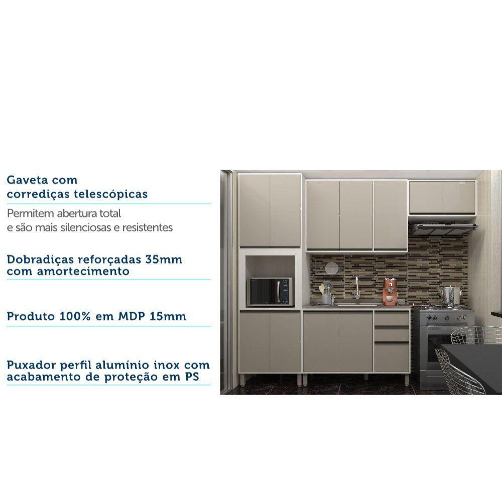 Cozinha 4 Pçs C/Nicho Armários E Balcões Pátina C/Mocca Laca - 3
