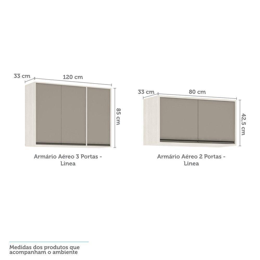 Cozinha 4 Pçs C/Nicho Armários E Balcões Pátina C/Mocca Laca - 4
