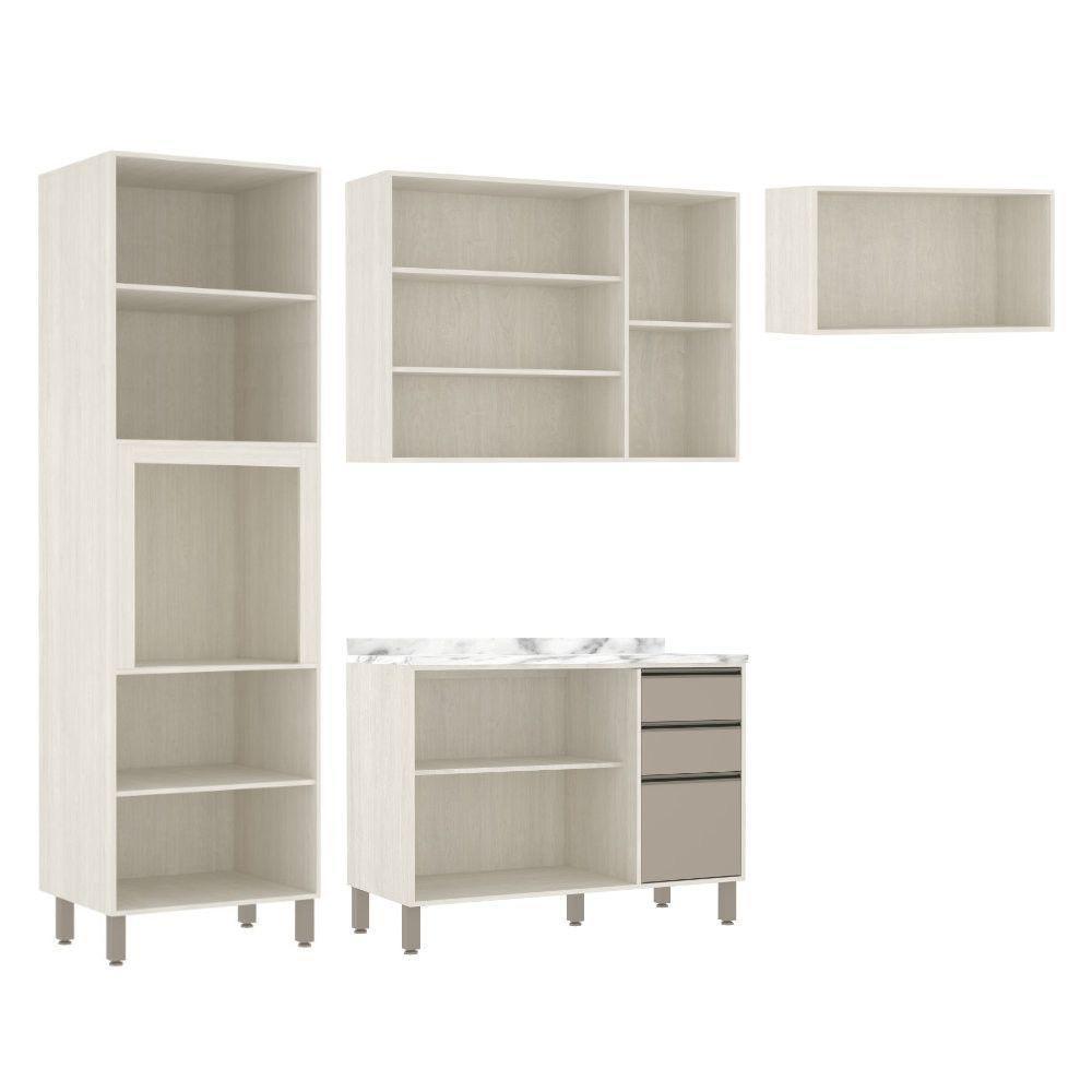 Cozinha 4 Pçs C/Nicho Armários E Balcões Pátina C/Mocca Laca - 7