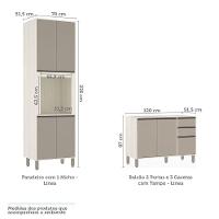 Cozinha 4 Pçs C/Nicho Armários E Balcões Pátina C/Mocca Laca - 9