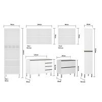 Cozinha Modulada 6 Peças Com Tampo Branco Vidro Reflecta - 5