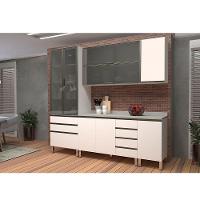 Cozinha Modulada Com Tampo 5 Peças Branco Vidro Reflecta - 1
