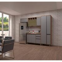 Armário De Cozinha 4 Peças Com Tampo Com Cinza - 1