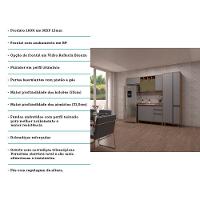 Armário De Cozinha 4 Peças Com Tampo Com Cinza