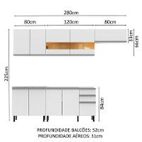 Cozinha Completa Marcela com Armário e Balcão Madesa - 3