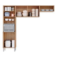 Cozinha Compacta Com 04 Portas E 02 Nichos Emily Cor Atacama Off White Aramóveis