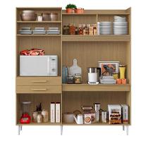 Cozinha Compacta Com 05 Portas E 02 Gavetas Isis Cor Atacama Off White Aramóveis - 2