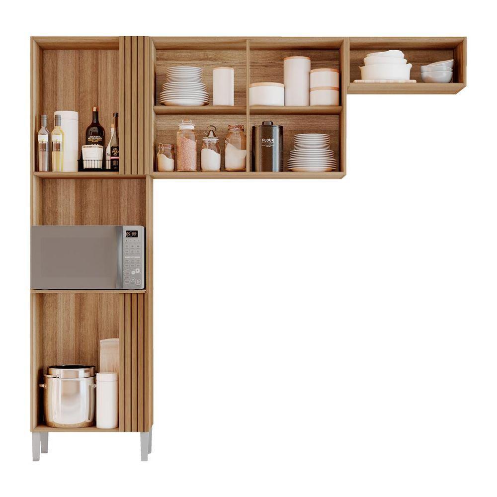 Cozinha Compacta Com 05 Portas Juma Cor Atacama Off White Aramóveis - 2