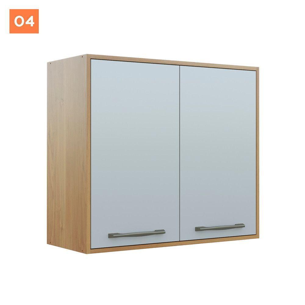 Cozinha Completa 5 Peças Detalhe Vidro áustria Valdemóveis Cinamomo/off White - 6