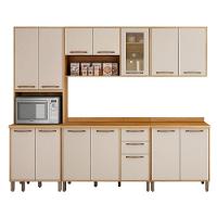 Cozinha Completa 5 Peças Detalhe Vidro áustria Valdemóveis Cinamomo/off White - 8