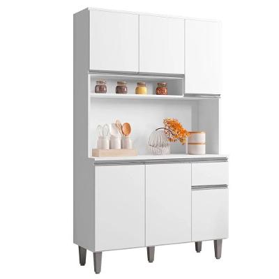 Kit Cozinha Compacta 105cm Com 6 Portas 1 Gaveta Branco