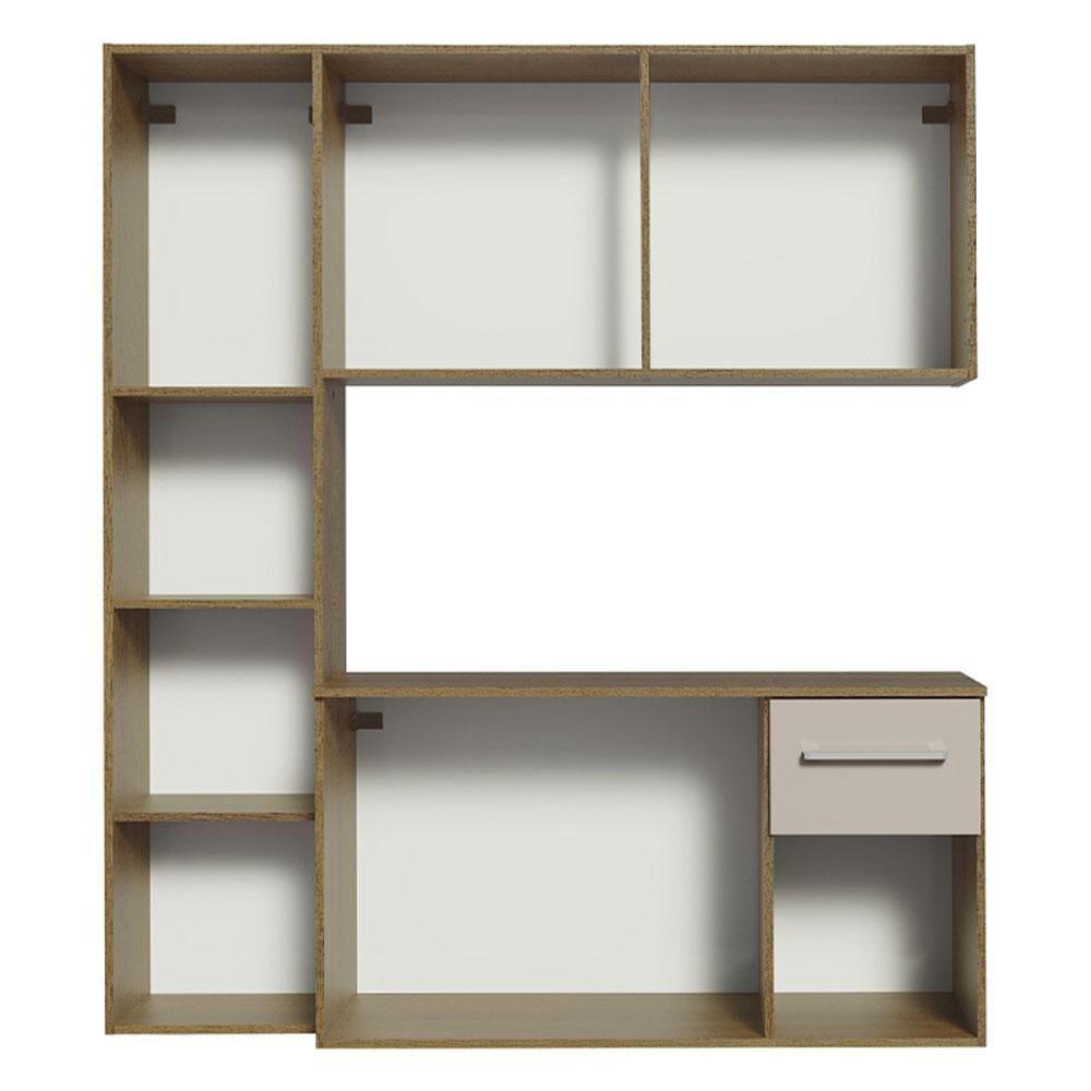 Armário De Cozinha Compacta 120cm Rustic/crema Easy Madesa Rustic/crema - 4