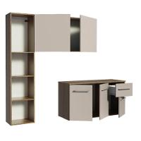 Armário De Cozinha Compacta 120cm Rustic/crema Easy Madesa Rustic/crema - 5