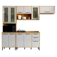 Cozinha Compacta 4 Peças Detalhe Vidro áustria Valdemóveis Cinamomo/off White - 3