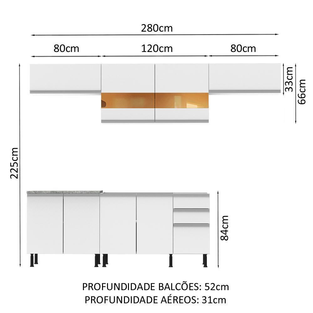Cozinha Completa Mariana com Armário e Balcão Madesa - 10