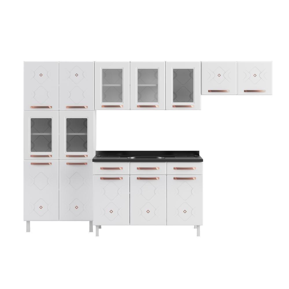 Cozinha Aço Completa Telasul Mirage New Bco C/ Balcão P/ Pia - 7