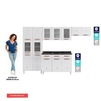 Cozinha Aço Completa Telasul Mirage New Bco C/ Balcão P/ Pia - 6