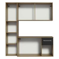 Armário De Cozinha Compacta 120cm Rustic/preto Easy Madesa Rustic/preto - 6