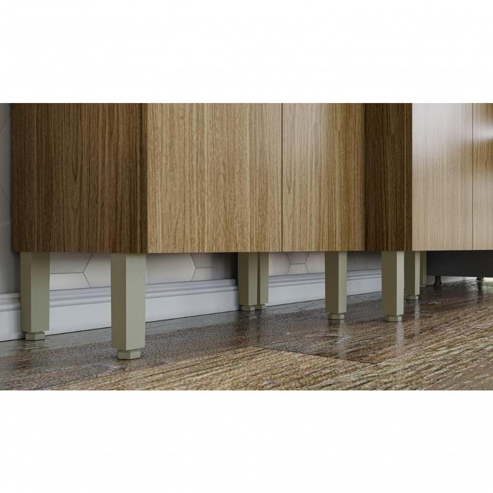 Armario De Cozinha Completo 9 Portas 2 Gavetas Urbane Freijo Vanilla Cp-ripado Freijo - 3