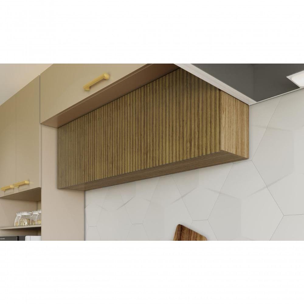 Armario De Cozinha Completo 9 Portas 2 Gavetas Urbane Freijo Vanilla Cp-ripado Freijo - 4