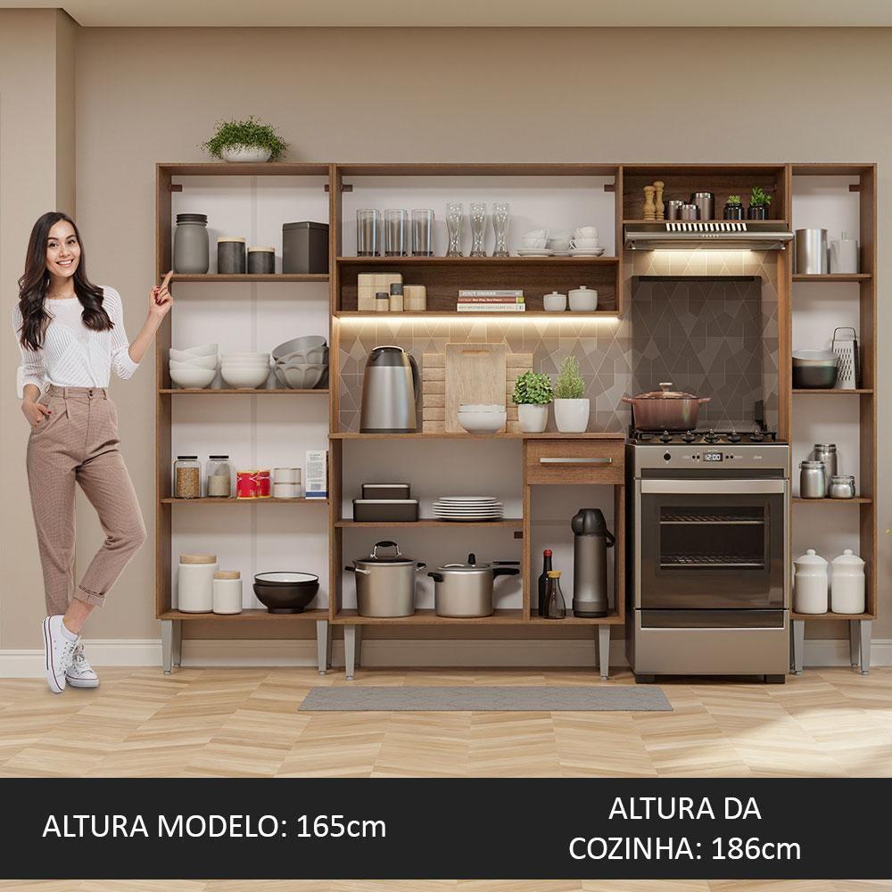 Cozinha Completa Emilly Branco com Armário e Balcão Madesa - 9