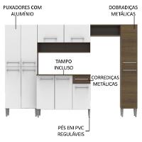 Cozinha Completa Emilly Branco com Armário e Balcão Madesa - 13